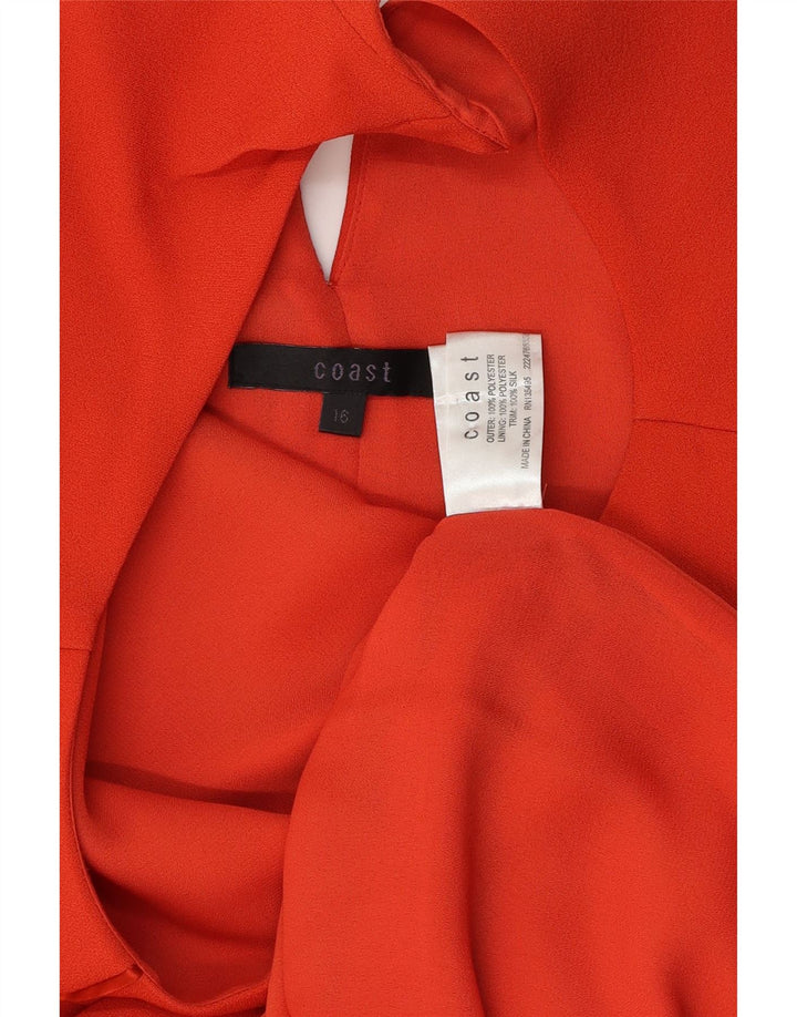 Coast Womens Ærmeløs Shift Dress UK 16 Large Orange Polyester