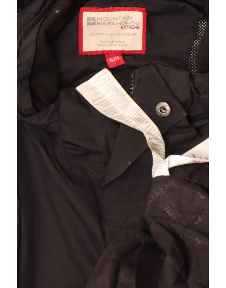 Mountain Warehouse Herre Hætte Regnjakke UK 42 XL Sort Nylon