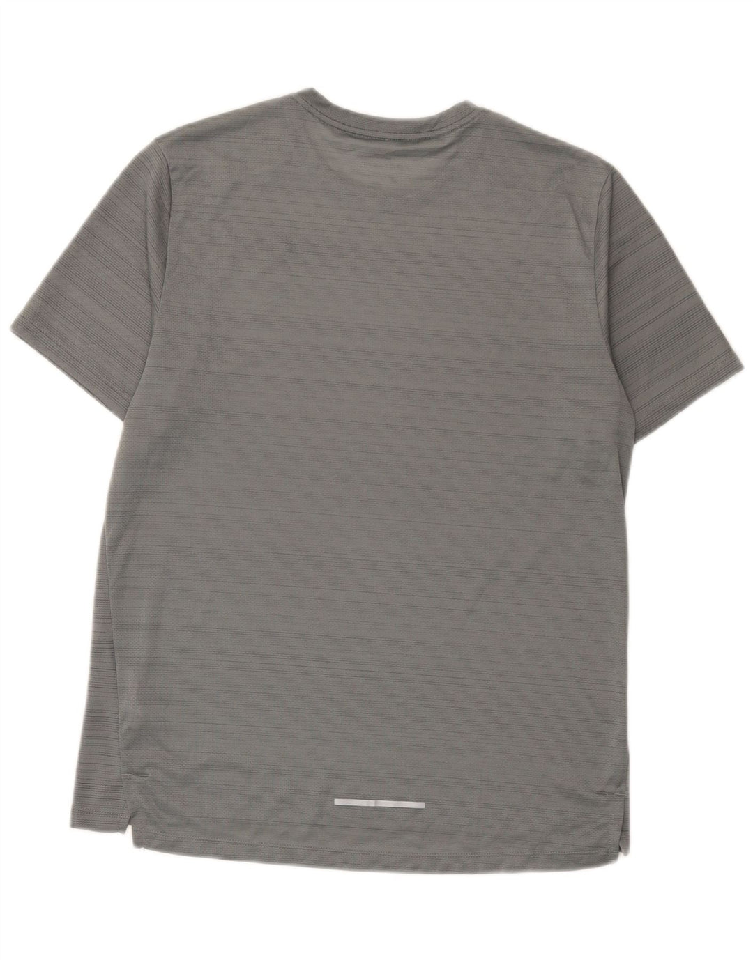 Nike herre Dri Fit T-shirt top mellemgrå nålestribet polyester