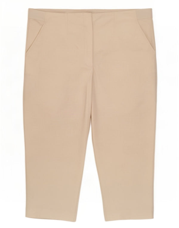 Marks & Spencer Lige Capri-bukser til kvinder UK 20 2XL W38 L21 Hvid