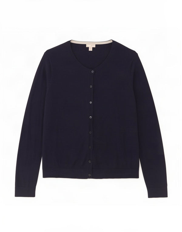 Gap Dame Cardigan Sweater UK 20 2XL Marineblå Bomuld