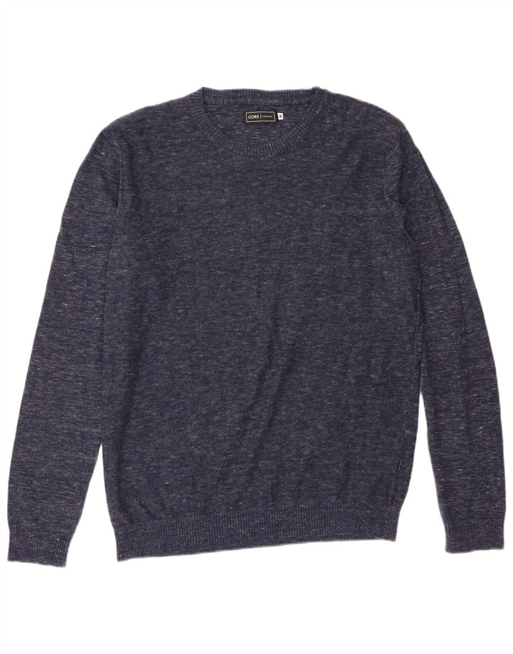 Jack & Jones Herre trøje med rund hals trøje Medium Marineblå Flecked Bomuld