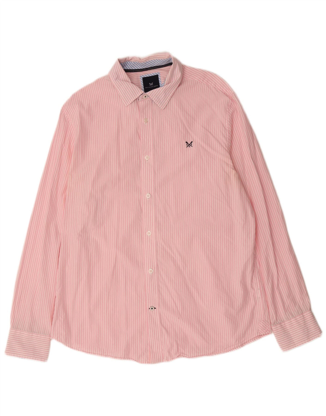 Crew Clothing Herreskjorte Stor lyserød nålestribe