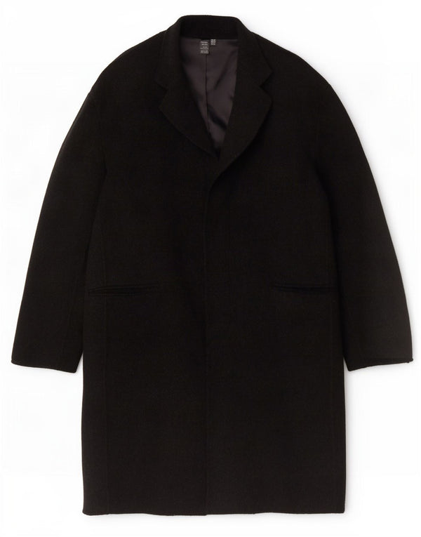 Zara Herre Overfrakke UK 38 Medium Sort Uld