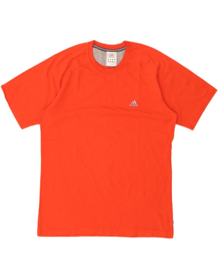 ADIDAS Herre T-Shirt Top Medium Orange Bomuld