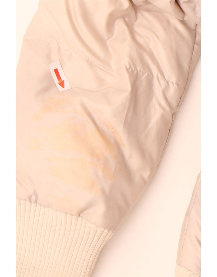 Adidas Dame Polstret Jakke UK 12 Medium Beige Nylon