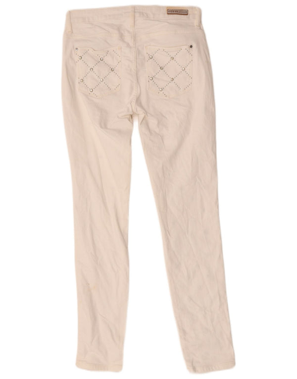 Guess Womens Sexy Curve Skinny Jeans W28 L28 Hvid Geometrisk Bomuld