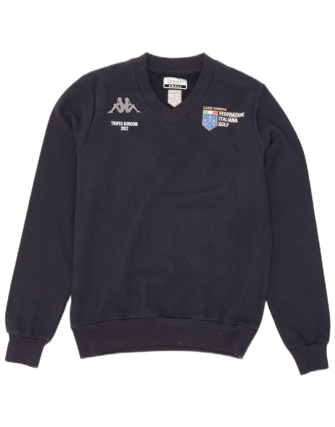 Kappa grafisk sweatshirt til mænd, lille marineblå polyester