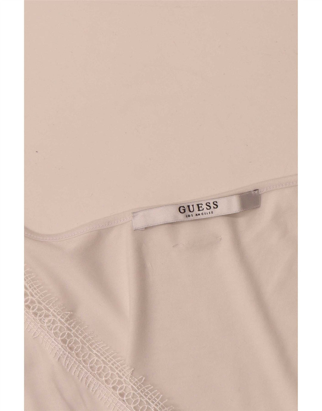 Guess Dame ærmeløs bluse Top UK 12 Medium White