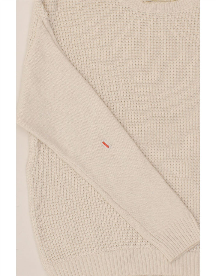 MICHAEL KORS Womens Boat Neck Jumper Sweater UK 14 Medium White Cotton Vintage Michael Kors and Second-Hand Michael Kors from Messina Hembry 