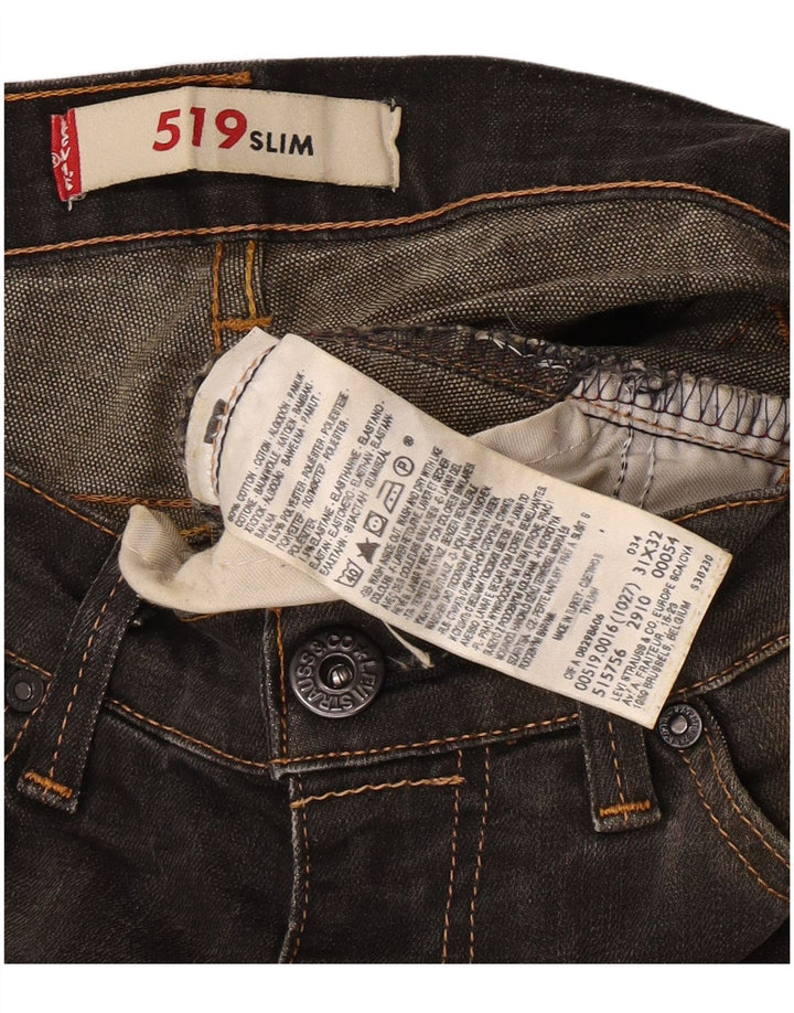 Levi's Dame 519 Slim Jeans W31 L32 Khaki Bomuld