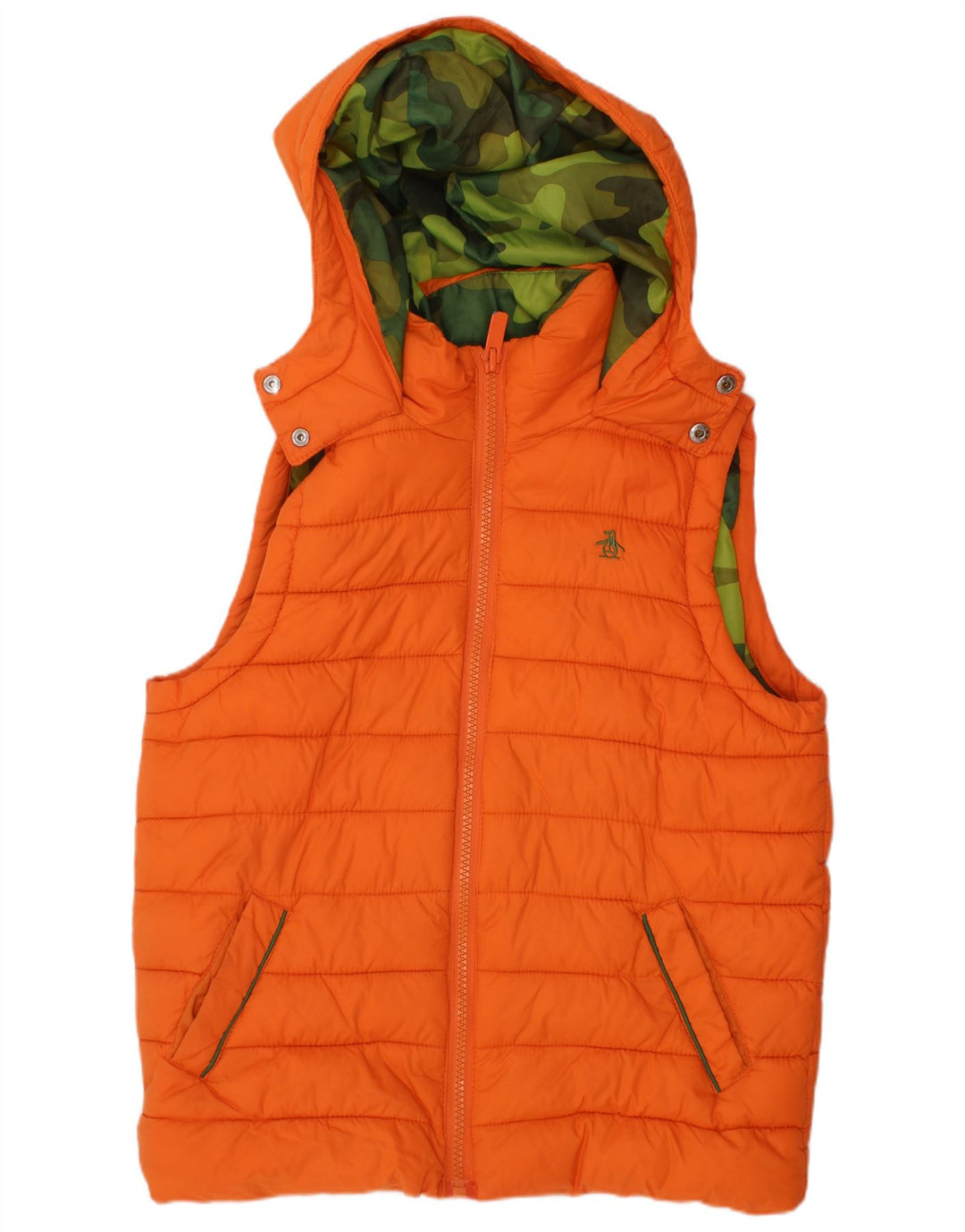 pingvin drenge hætte polstret Gilet 8-9 år orange polyester