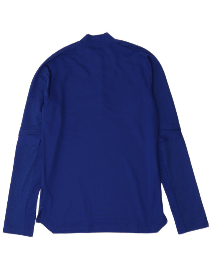 Adidas Herre Irish Football Pullover med lynlås-hals Træningsdragt Top Lille Blå