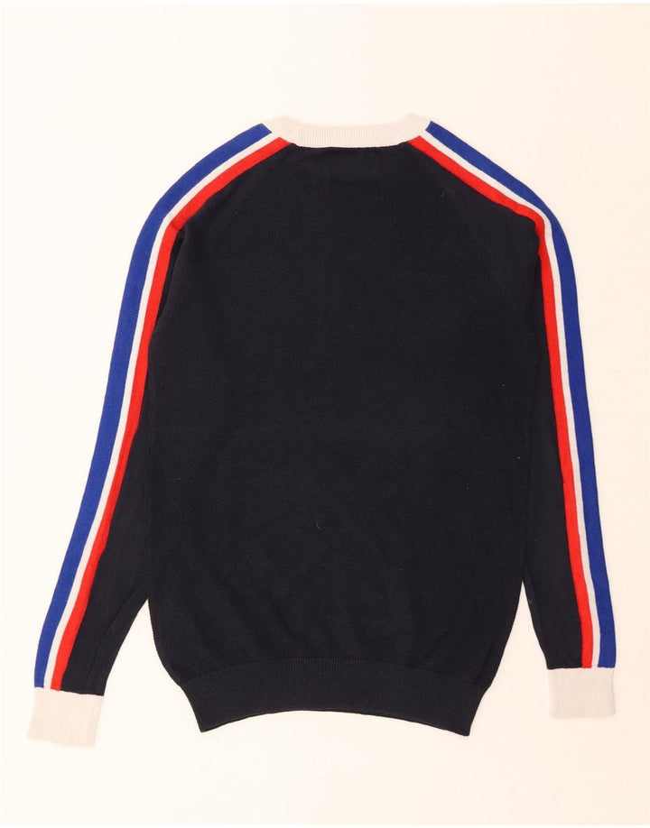 JACK & JONES Mens Crew Neck Jumper Sweater Small Navy Blue Cotton Vintage Jack & Jones and Second-Hand Jack & Jones from Messina Hembry 