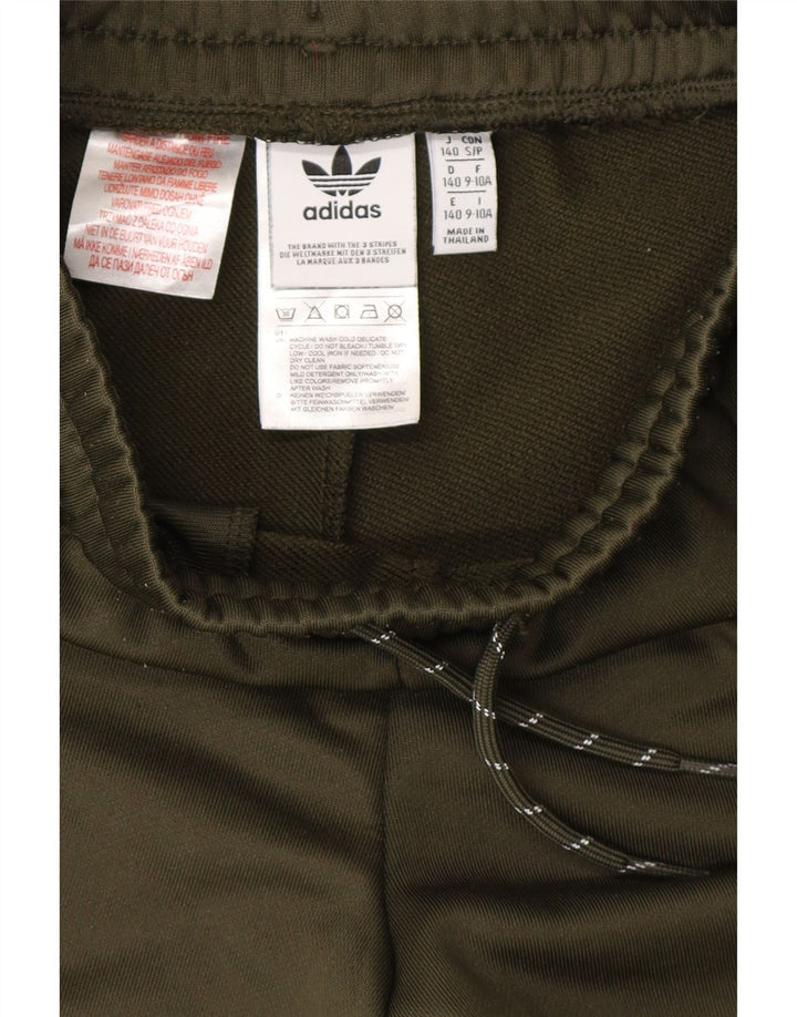 ADIDAS Boys Graphic Sport Shorts 9-10 Years Green Colourblock Polyester Vintage Adidas and Second-Hand Adidas from Messina Hembry 