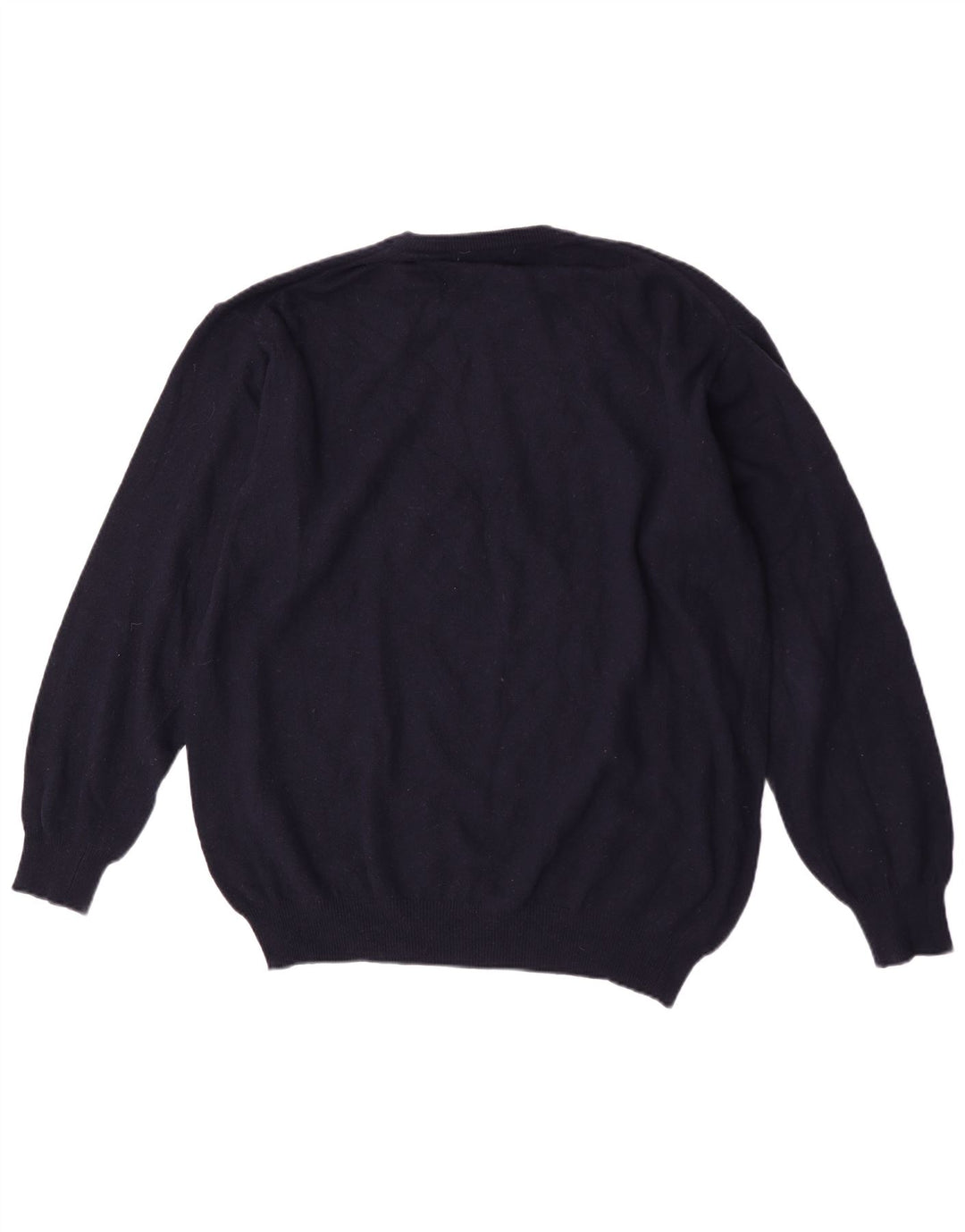 Zara Herre sweater med rund hals XL marineblå uld