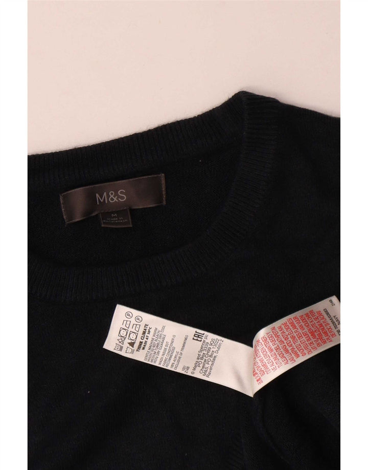 Marks & Spencer Herre sweater med rund hals, medium marineblå akryl