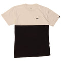 VANS Herre Classic Fit T-Shirt Top Lille Sort Colourblock Bomuld