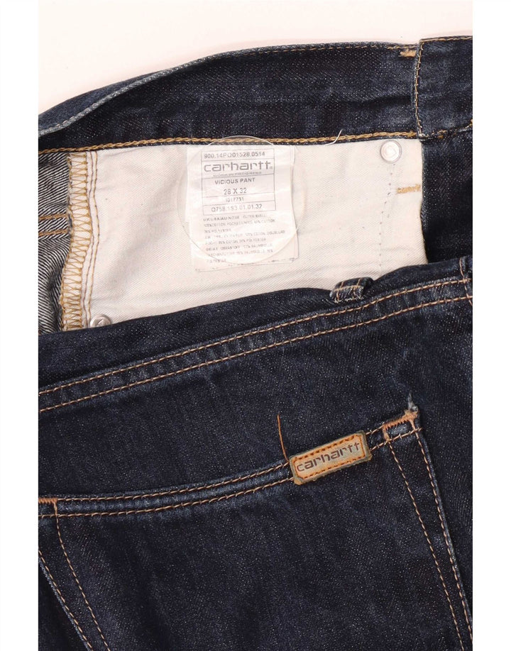 Carhartt Herre Slim Jeans W28 L32 Marineblå Bomuld
