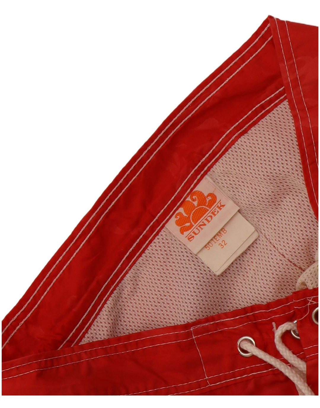 Sundek Herre badeshorts Medium Rød Blomster Nylon