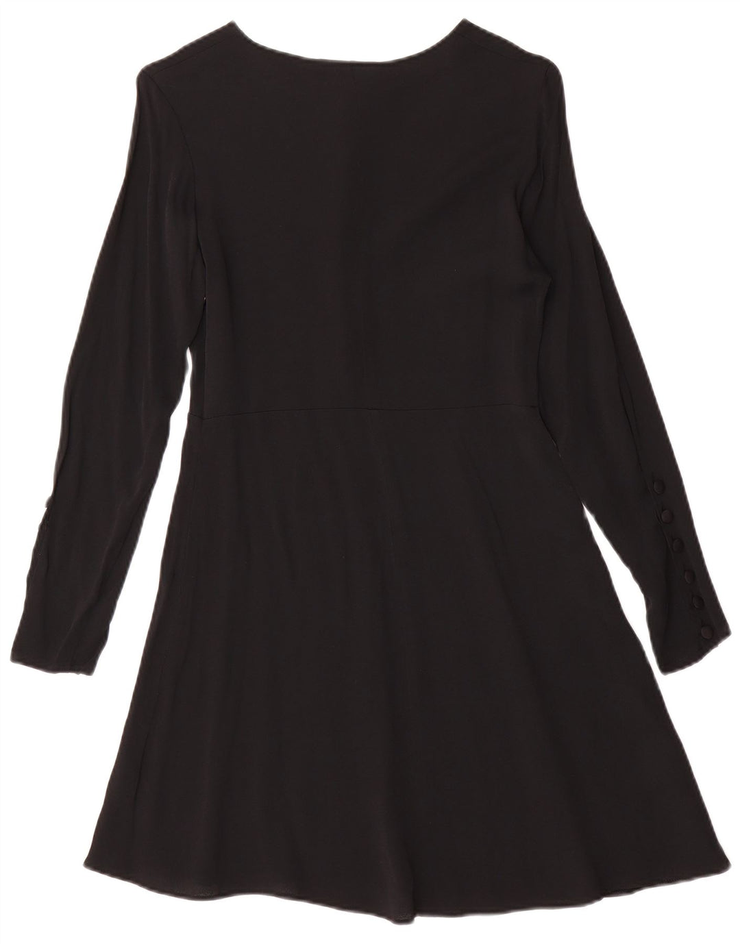 Cacharel Dame Langærmet A-Line Kjole EU 36 Small Black Viscose