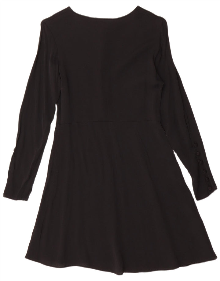 Cacharel Dame Langærmet A-Line Kjole EU 36 Small Black Viscose