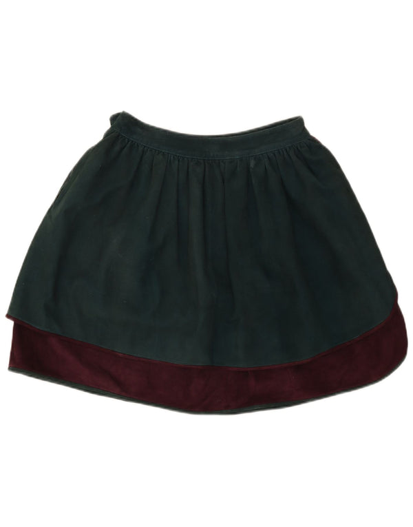 Vintage A-line nederdel til kvinder IT 40 Small W26 Grøn farveblok