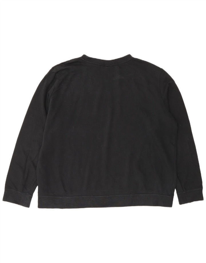 Nike Dame Oversized Sweatshirt Jumper UK 18 XL Sort Bomuld