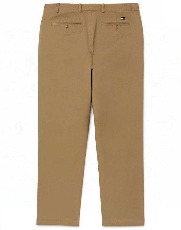 Tommy Hilfiger Mens Pegged Chino Trousers W36 L32 Beige Cotton
