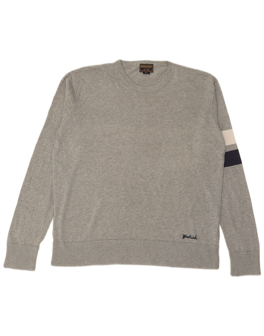 WOOLRICH Herre sweater med rund hals 2XL Grå