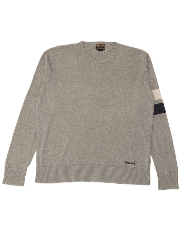 WOOLRICH Herre sweater med rund hals 2XL Grå