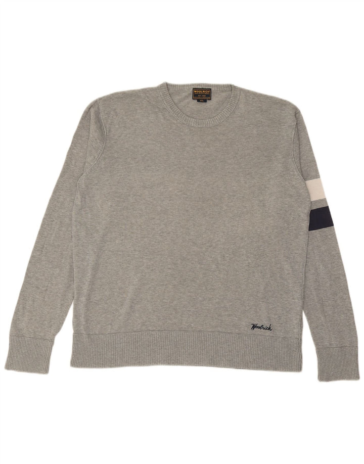 WOOLRICH Herre sweater med rund hals 2XL Grå