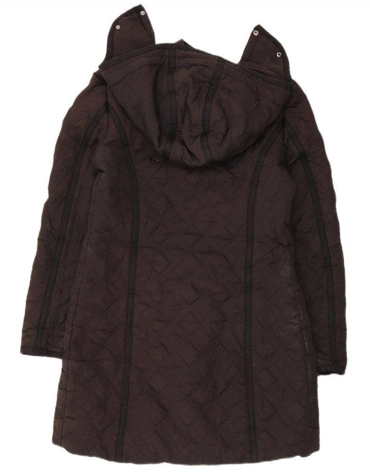 Desigual Dame Hætte quiltet, polstret frakke EU 44 XL Sort Polyester