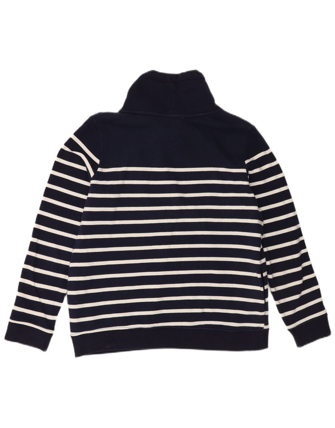 JOULES Dame Oversized Sweatshirt Jumper UK 10 Small Navy Blue Striped