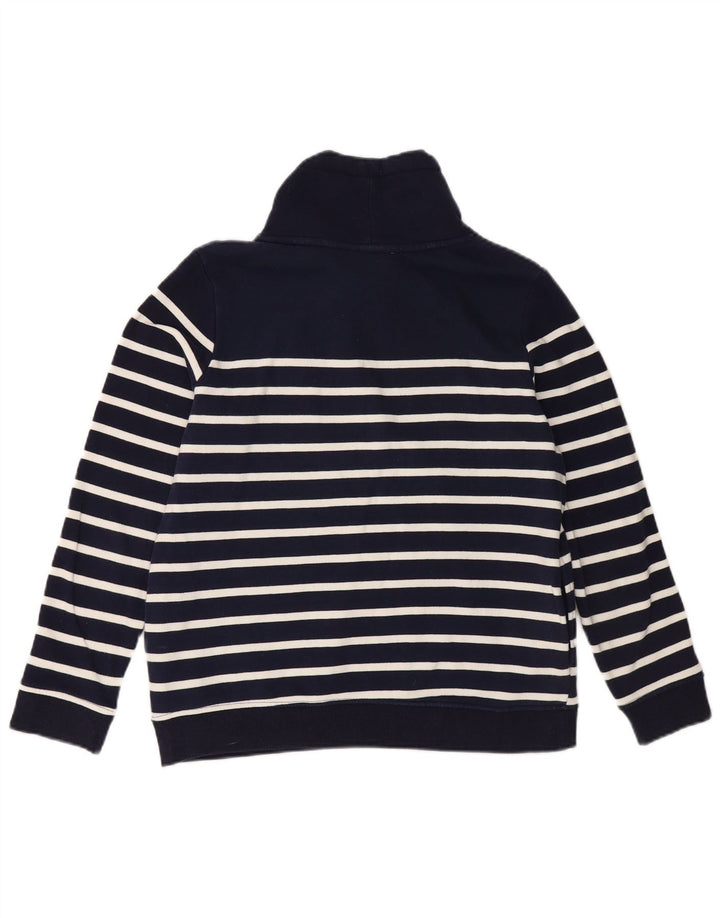 JOULES Dame Oversized Sweatshirt Jumper UK 10 Small Navy Blue Striped