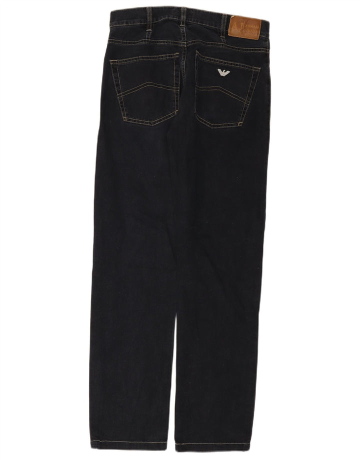 Armani Dame Straight Jeans W32 L29 Marineblå Bomuld