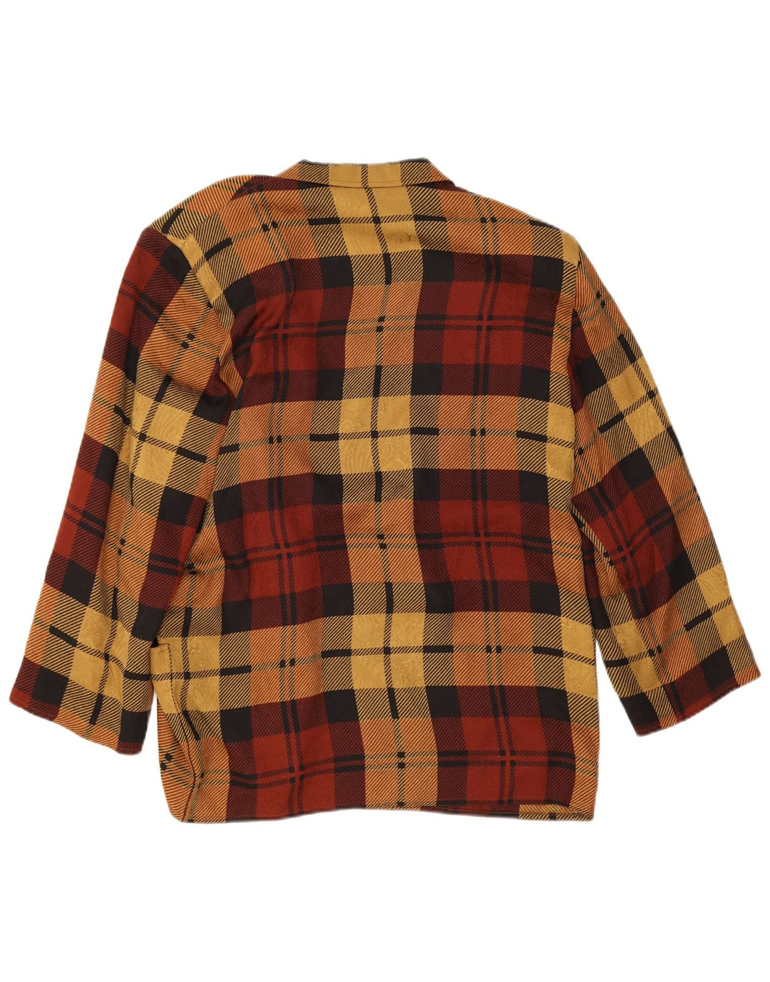Max Mara Dame Dobbeltradet Blazer Jacket UK 14 Large Burgundy Check