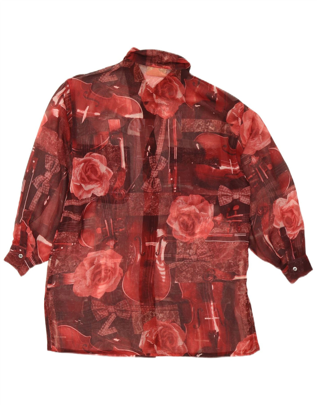 Penny Black Womens Shirt Bluse UK 8 Small Red Floral Polyester