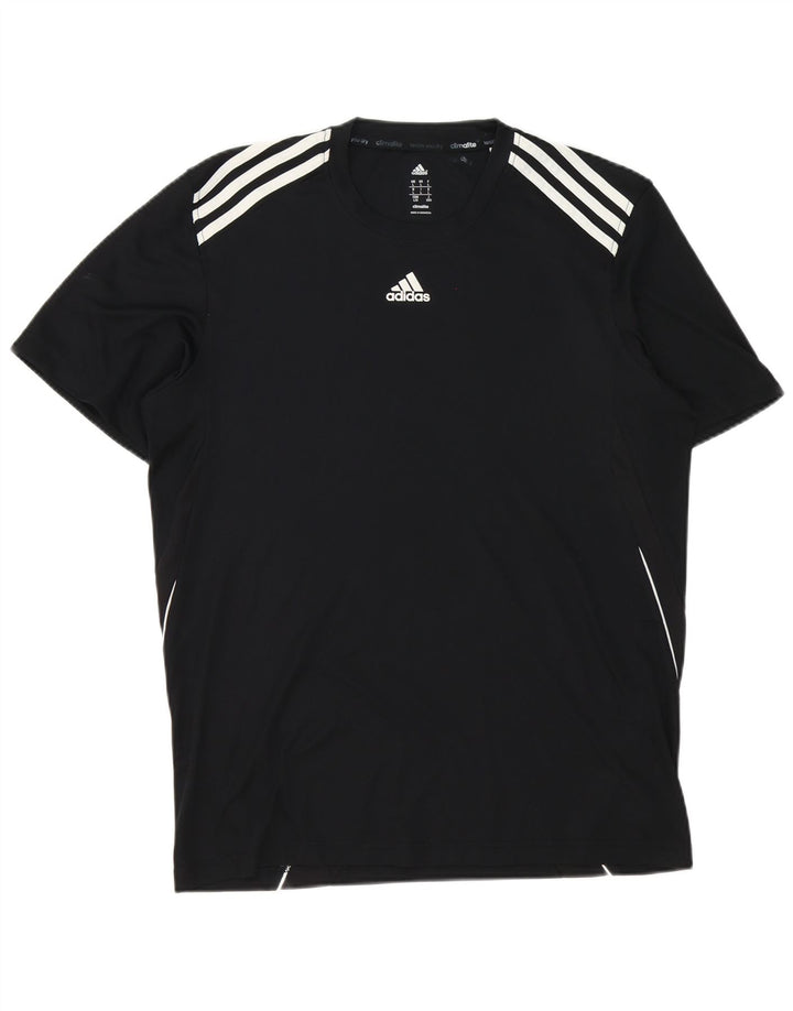 Adidas Herre Climalite T-Shirt Top Stor Sort Polyester