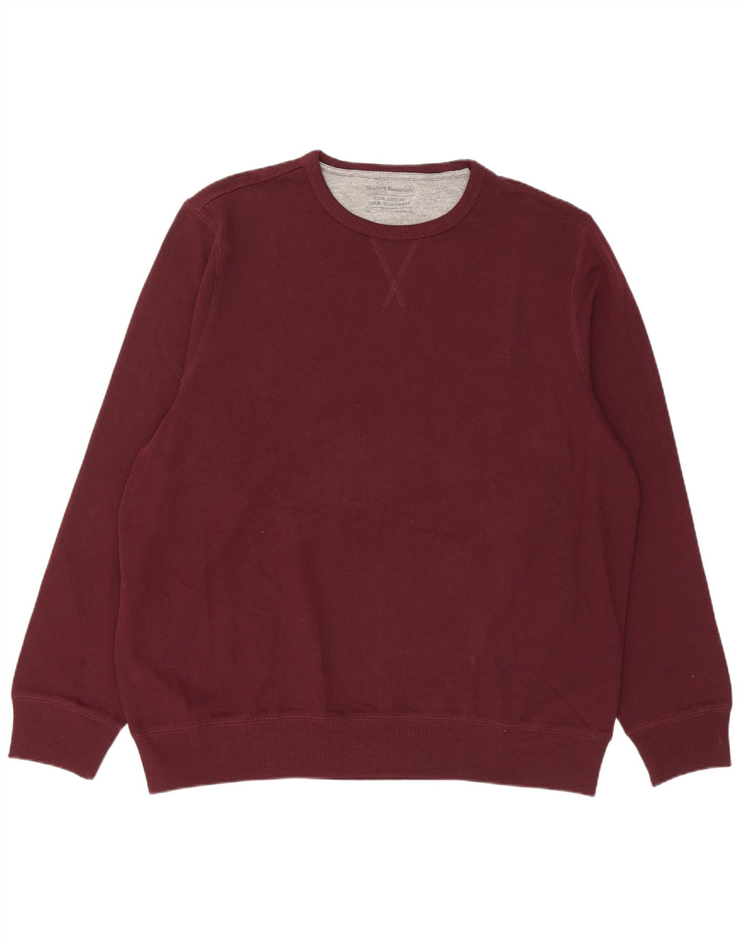 Marks & Spencer Herre Regular Fit Sweatshirt Jumper 2XL Bourgogne bomuld