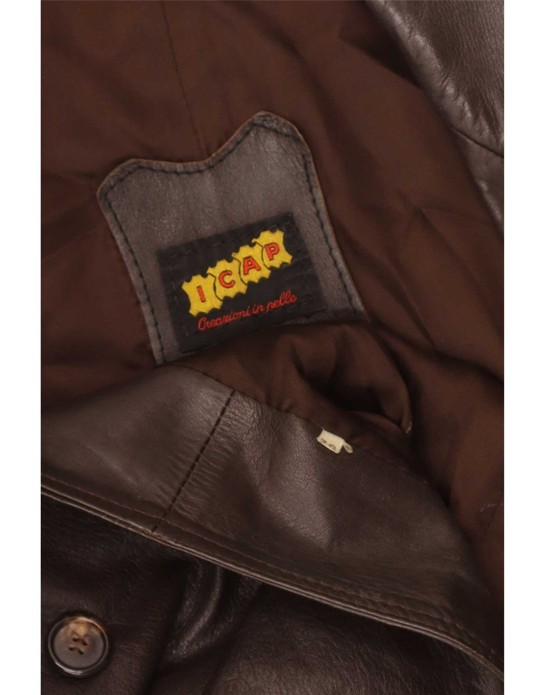 Vintage herre læderfrakke UK 38 medium brun