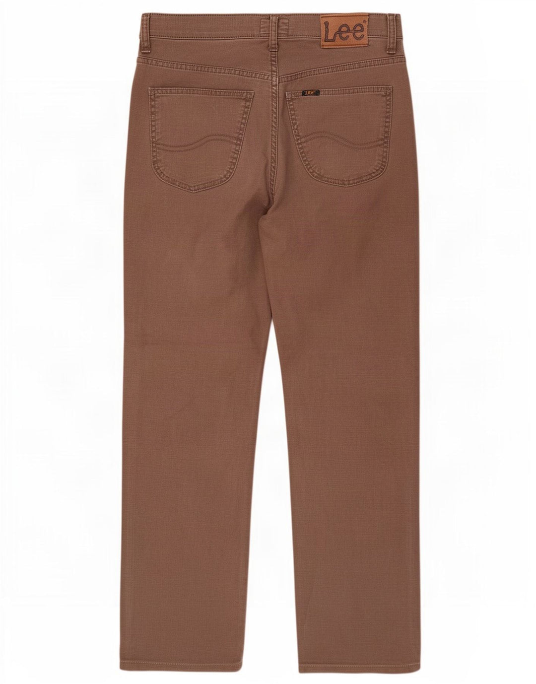 Lee Straight Jeans til mænd W32 L34 brun bomuld