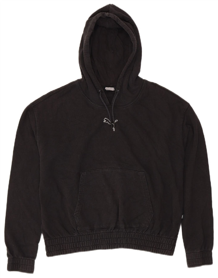 PUMA Oversized hættetrøje til kvinder UK 14 Medium Sort Bomuld