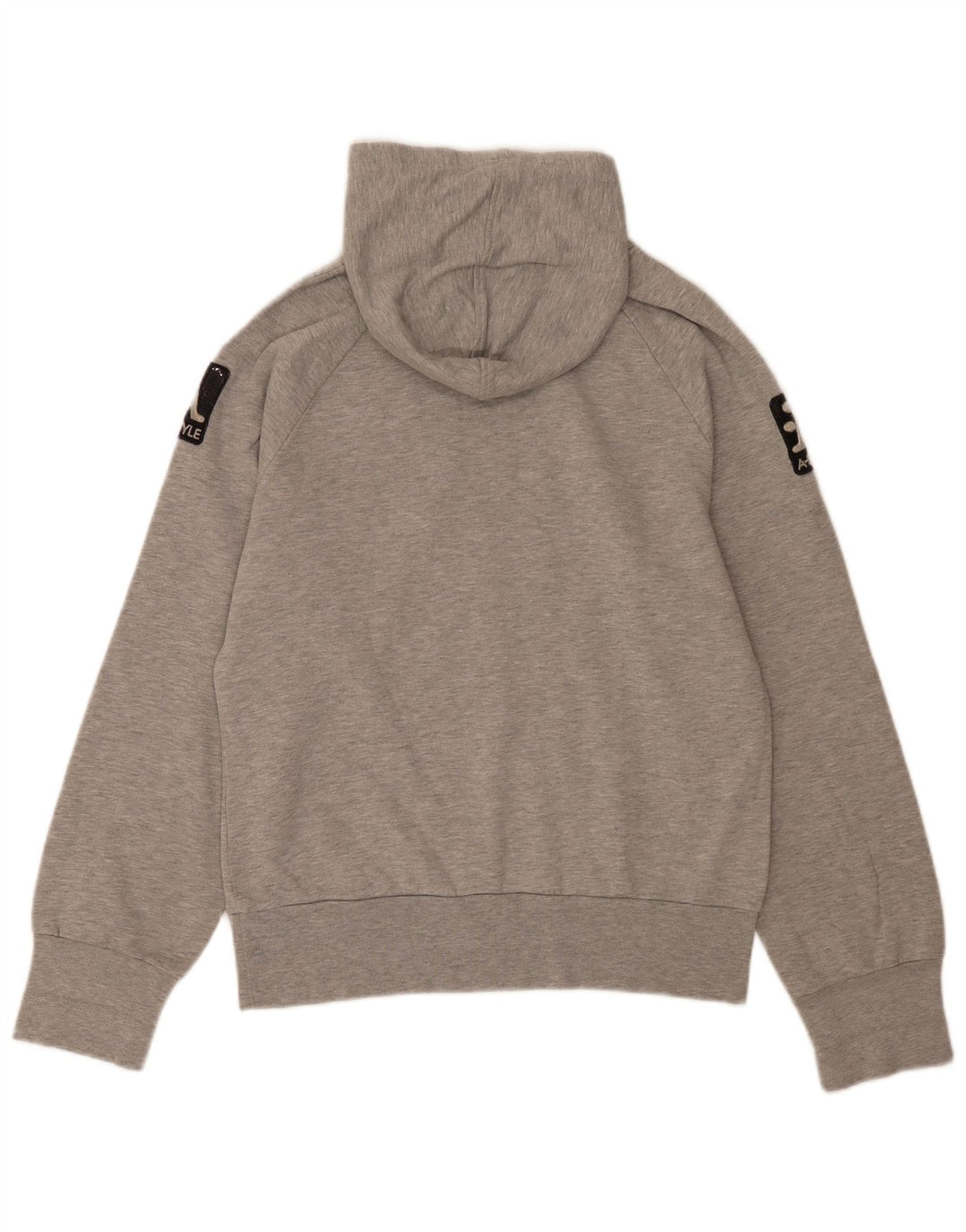 A-Style Herre grafisk hættetrøje Jumper Medium Grey Flecked Bomuld