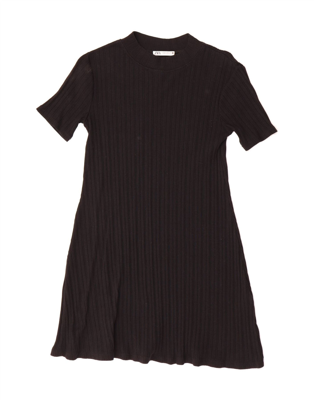 ZARA Womens A-Line Dress UK 12 Medium Black Polyester Vintage Zara and Second-Hand Zara from Messina Hembry 