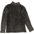 VINTAGE Womens Turtle Neck Jumper Sweater UK 10 Small Black Flecked Vintage Vintage and Second-Hand Vintage from Messina Hembry 