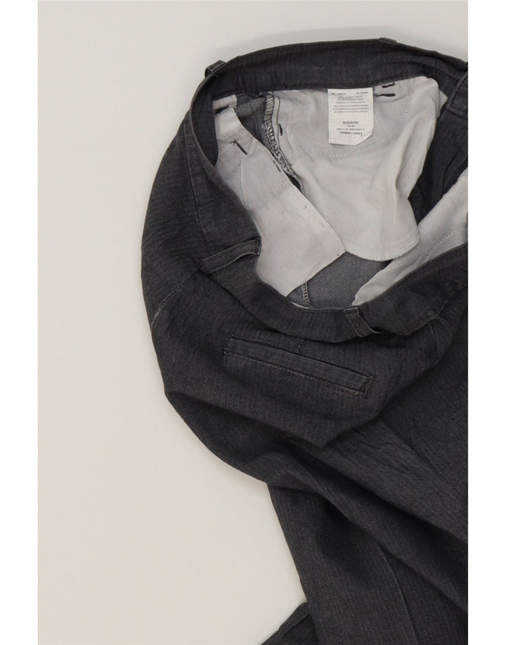 LEE Womens Riders Casual Trousers US 10 Large W34 L32 Grey Herringbone Vintage Lee and Second-Hand Lee from Messina Hembry 