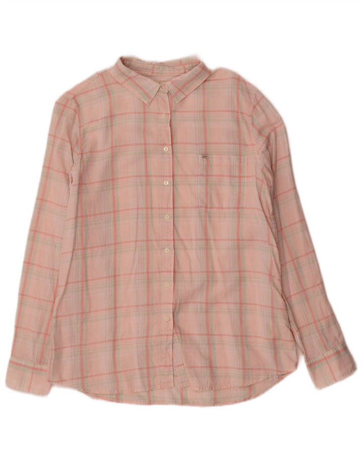 Lee Dameskjorte UK 14 Medium Pink Ternet bomuld