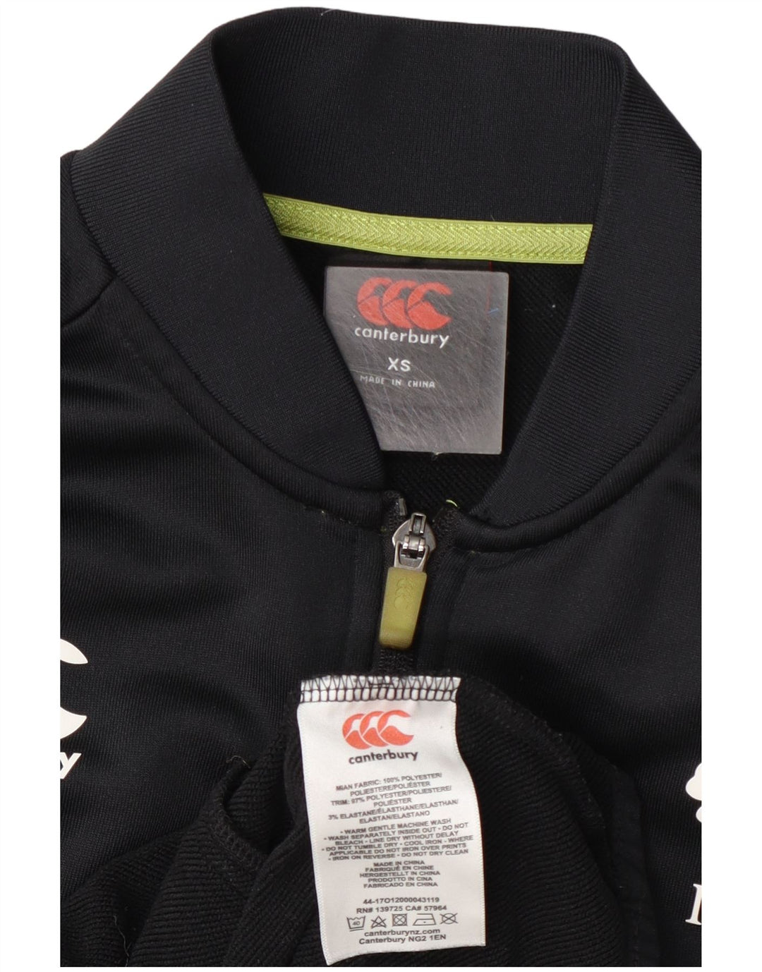 Canterbury Herre IRFU træningsdragt Topjakke XS Sort Polyester