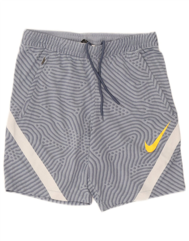 Nike Herre Dri Fit sportsshorts med abstrakt mønster, lille blå farveblok